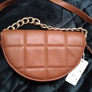 Urban Expressions Quilted Half Crescent Crossbody